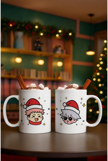 Anime Merry Christmas Gojo And Yuji Kupa Bardak Seti