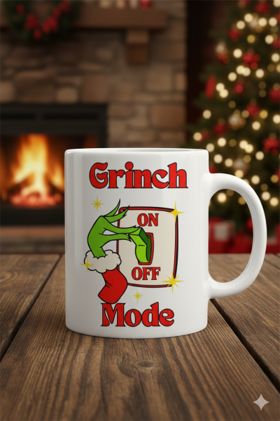 Grinch On Off Mode Kırmızı Yılbaşı Kupa Bardak Grinch On Off Mode Kırmızı Yılbaşı Kupa Bardak