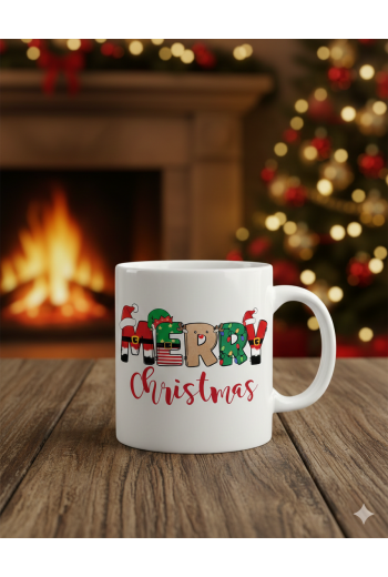 Merry Christmas Logolu Kupa Bardak