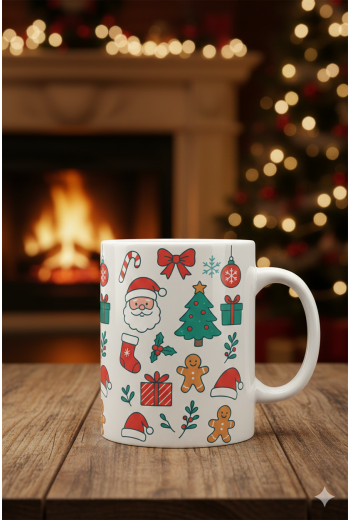 Christmas Tasarım Kupa Bardak