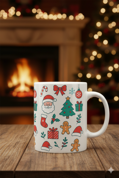 Christmas Tasarım Kupa Bardak Christmas Tasarım Kupa Bardak