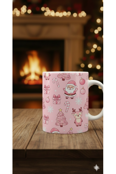 Merry Christmas Pink Mug Merry Christmas Pink Mug