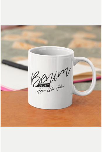 Adam Gibi Adam Yazılı Babalar Günü Kupa Bardak 