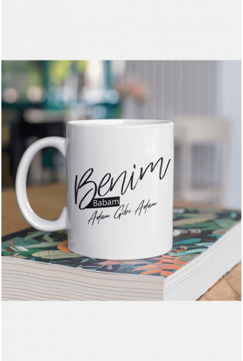 Adam Gibi Adam Yazılı Babalar Günü Kupa Bardak  Adam Gibi Adam Yazılı Babalar Günü Kupa Bardak