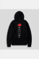 Akatsuki Bulut Ön-Arka Siyah Kapşonlu Sweatshirt