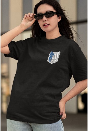 Anime Attack On Titan Ön - Arka Baskılı Tişört Anime Attack On Titan Ön - Arka Baskılı Tişört