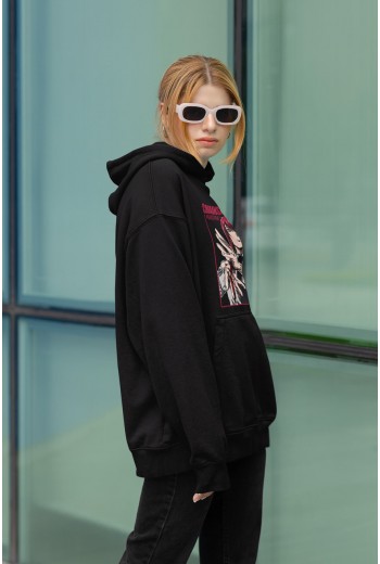 Anime Chainsaw Man Makima Kapşonlu Sweatshirt Anime Chainsaw Man Makima Kapşonlu Sweatshirt