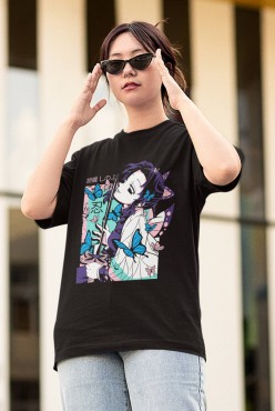 Anime Demon Slayer Shinobu Tişört Anime Demon Slayer Shinobu Tişört