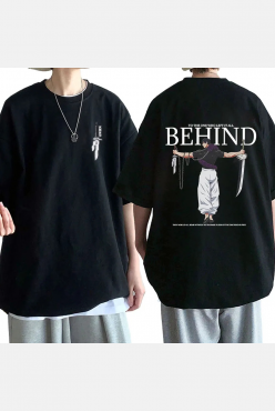 Anime Fushiguro Toji Behind T-shirt Anime Fushiguro Toji Behind T-shirt