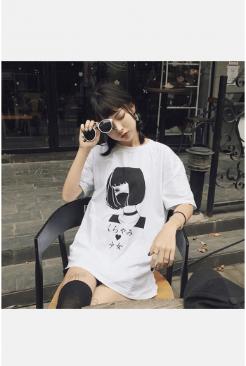 Anime Girl Harajuku Tişört Anime Girl Harajuku Tişört