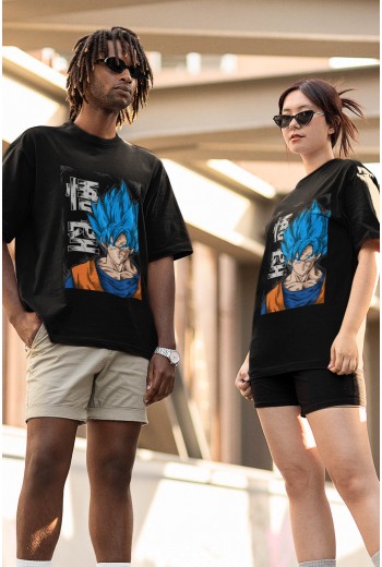Anime Goku Blue Tişört Anime Goku Blue Tişört