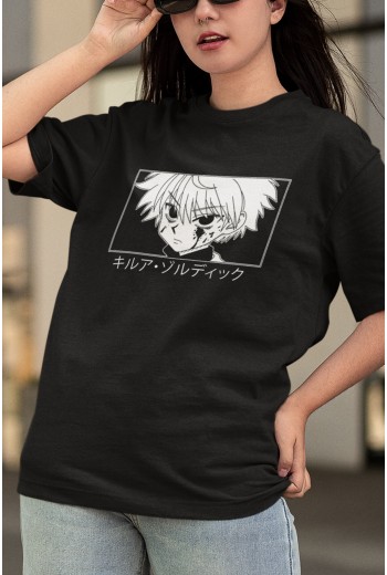 Anime Hunter x Hunter Killua Face Tişört Anime Hunter x Hunter Killua Face Tişört