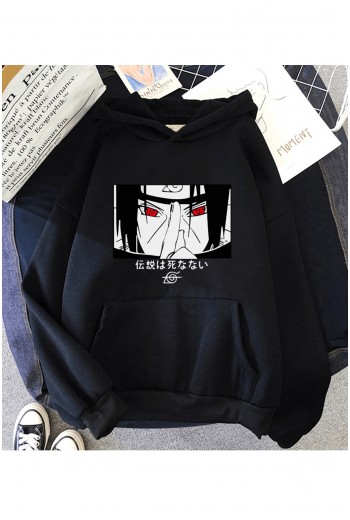 Anime İtachi Sharingan Kapşonlu Sweatshirt