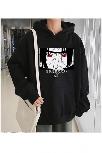 Anime İtachi Sharingan Kapşonlu Sweatshirt Anime İtachi Sharingan Kapşonlu Sweatshirt