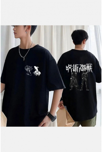 Anime Jujutsu Kaisen Satosugu Ön Arka Baskılı T-shirt