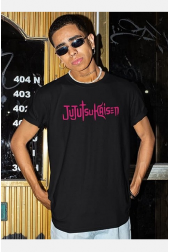 Anime Jujutsu Kaisen Sukuna - İtadori Ön Arka Baskılı Siyah Unisex T-shirt