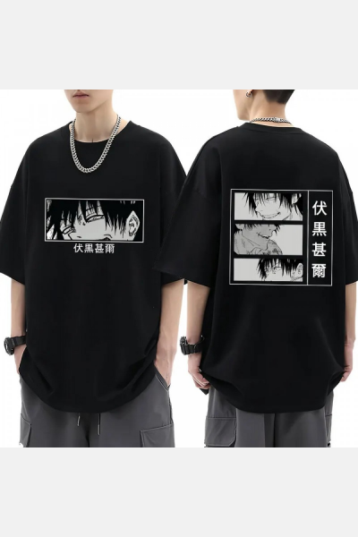 Anime Jujutsu Kaisen Toji Eyes Ön Arka Unisex T-shirt