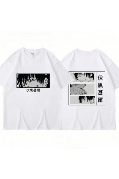 Anime Jujutsu Kaisen Toji Eyes Ön Arka Unisex T-shirt