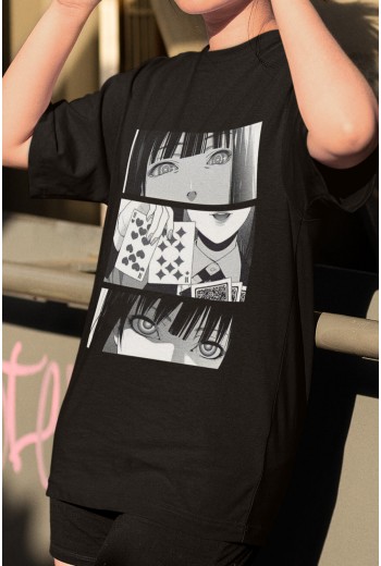 Anime Kakegurui Kolaj Tişört Anime Kakegurui Kolaj Tişört