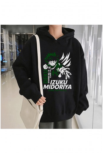 Anime My Hero Academia Deku Kapşonlu Sweatshirt Anime My Hero Academia Deku Kapşonlu Sweatshirt