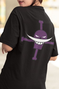 Anime One Piece Ace - Beyaz Sakal Ön - Arka Baskılı Tişört Anime One Piece Ace - Beyaz Sakal Ön - Arka Baskılı Tişört