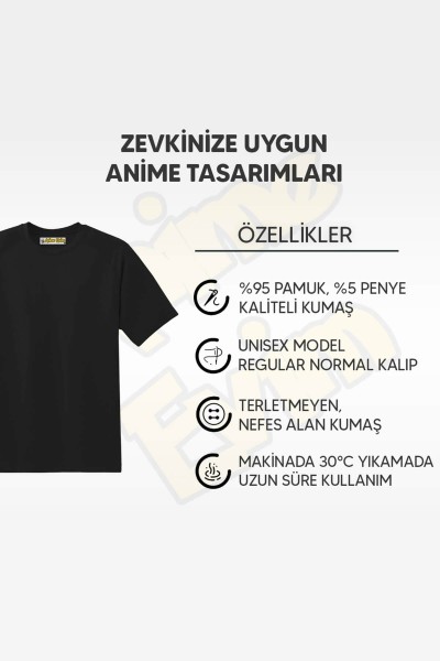 Anime One Piece Ace Ön - Arka Baskılı Tişört