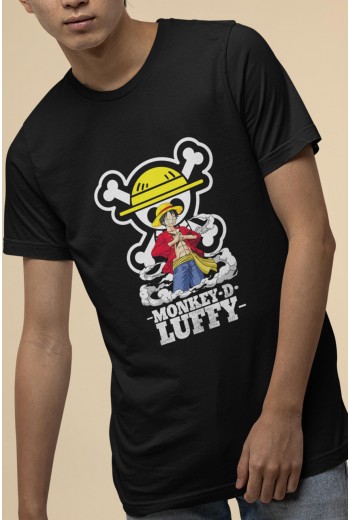 Anime One Piece Monkey D. Luffy Tişört Anime One Piece Monkey D. Luffy Tişört
