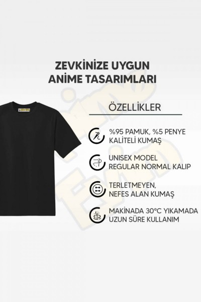 Anime One Piece Nami Logo Siyah Tişört
