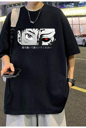 Anime Red Eyes Siyah T-shirt Anime Red Eyes Siyah T-shirt