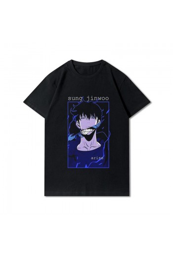 Anime Solo Leveling Sung Jinwoo Siyah T-shirt Anime Solo Leveling Sung Jinwoo Siyah T-shirt