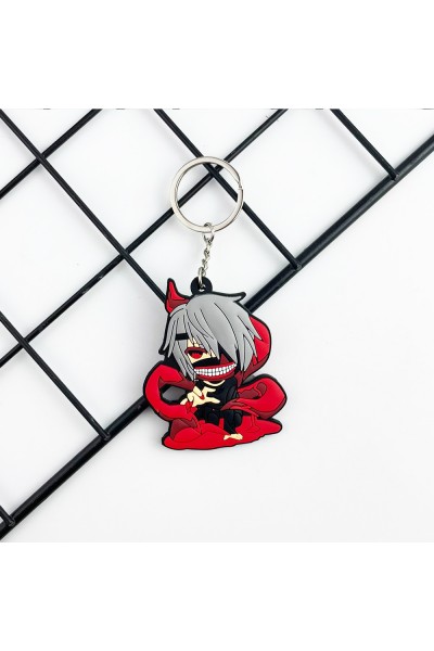 Anime Tokyo Ghoul Kaneki Model 2 Silikon Anahtarlık