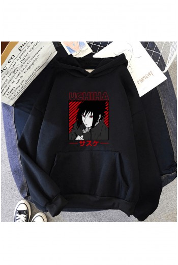 Anime Uchiha Sasuke Kapşonlu Sweatshirt