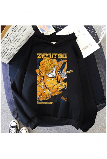 Anime Zenitsu Kapşonlu Sweatshirt