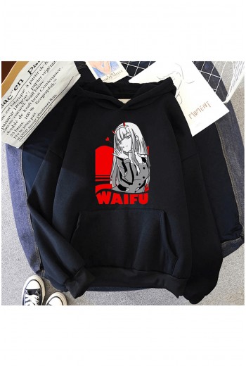Anime Zero Two Kapşonlu Sweatshirt