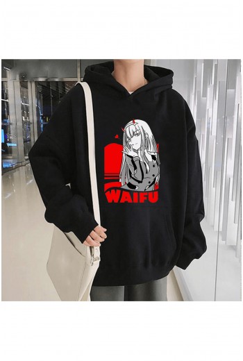 Anime Zero Two Kapşonlu Sweatshirt
