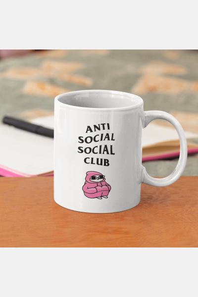Anti Social Club Yazılı Kupa Bardak