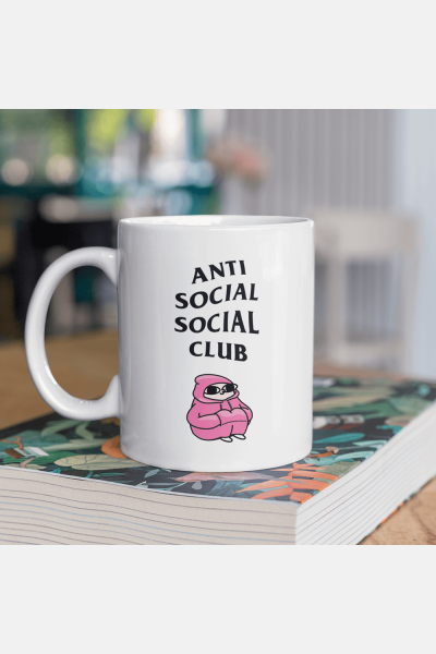 Anti Social Club Yazılı Kupa Bardak Anti Social Club Yazılı Kupa Bardak