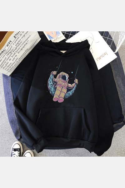 Astronot Kapşonlu Sweatshirt Astronot Kapşonlu Sweatshirt