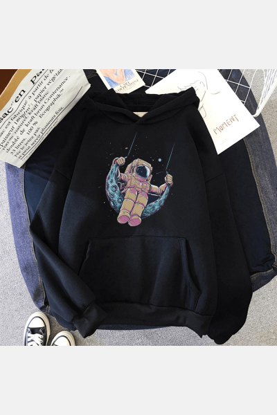 Astronot Kapşonlu Sweatshirt