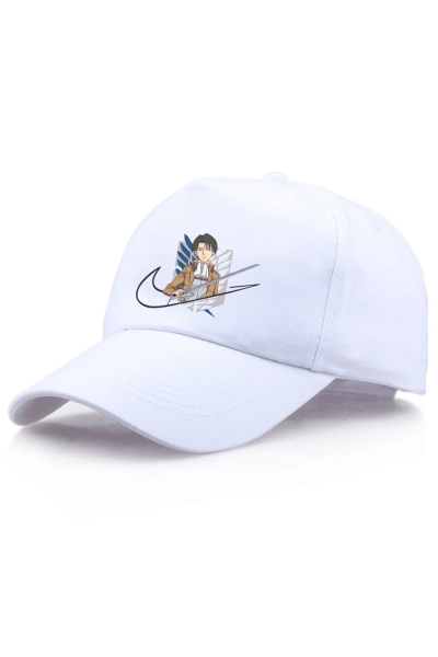 Attack On Titan Levi Minimal Logo Beyaz Şapka