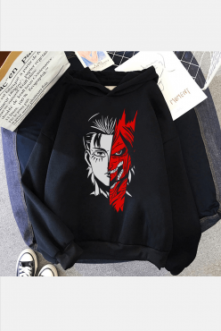 Attack On Titan Levi Red Kapşonlu Sweatshirt Attack On Titan Levi Red Kapşonlu Sweatshirt