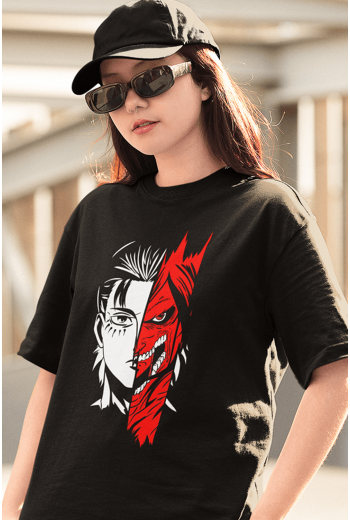 Attack On Titan Levi Red Siyah Tişört