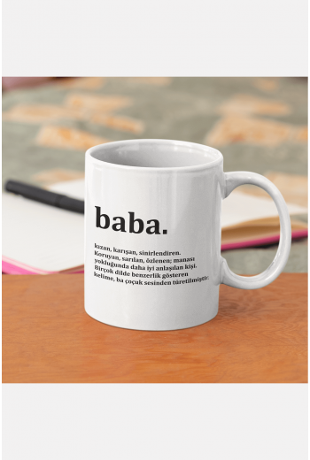 Baba Yazılı Kupa Bardak Baba Yazılı Kupa Bardak