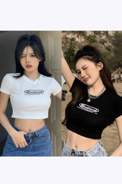 Bad Blood Yazılı Crop Top Bad Blood Yazılı Crop Top