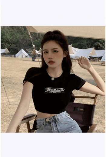 Bad Blood Yazılı Crop Top