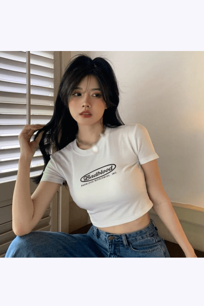 Bad Blood Yazılı Crop Top Bad Blood Yazılı Crop Top