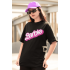 Barbie Baskılı Siyah Tişört