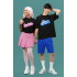 Barbie & Ken Baskılı Siyah Çift Tişörtü