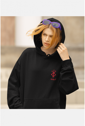 Berserk Ön Arka Baskılı Red Desing Kapşonlu Sweatshirt Berserk Ön Arka Baskılı Red Desing Kapşonlu Sweatshirt