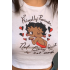 Betty Boop Beyaz Crop Bluz